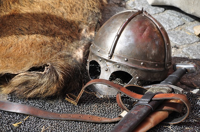 helmet and sword